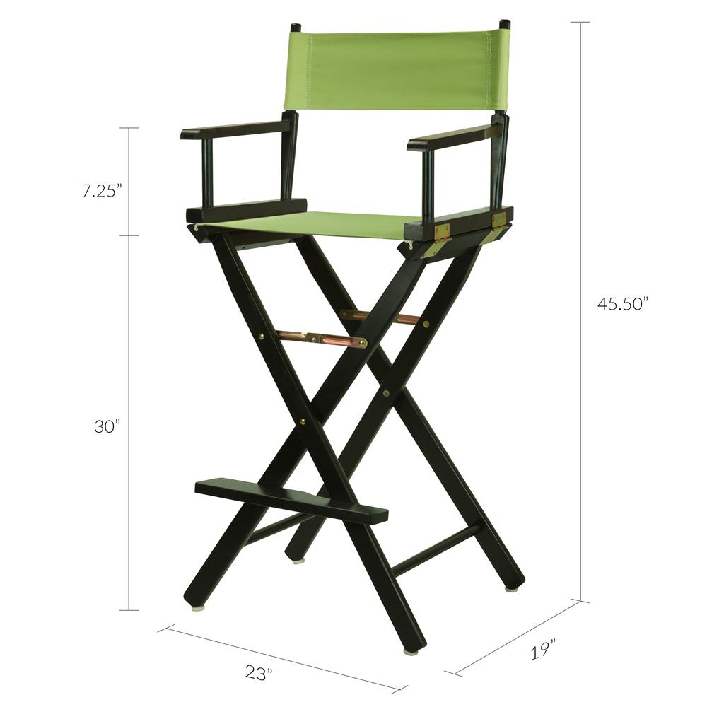 30" Director's Chair Black Frame-Lime Green Canvas. Picture 6