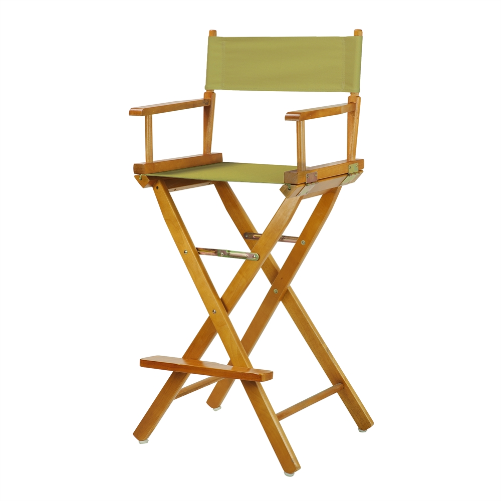 30" Director's Chair Honey Oak Frame- Olive Canvas. Picture 2