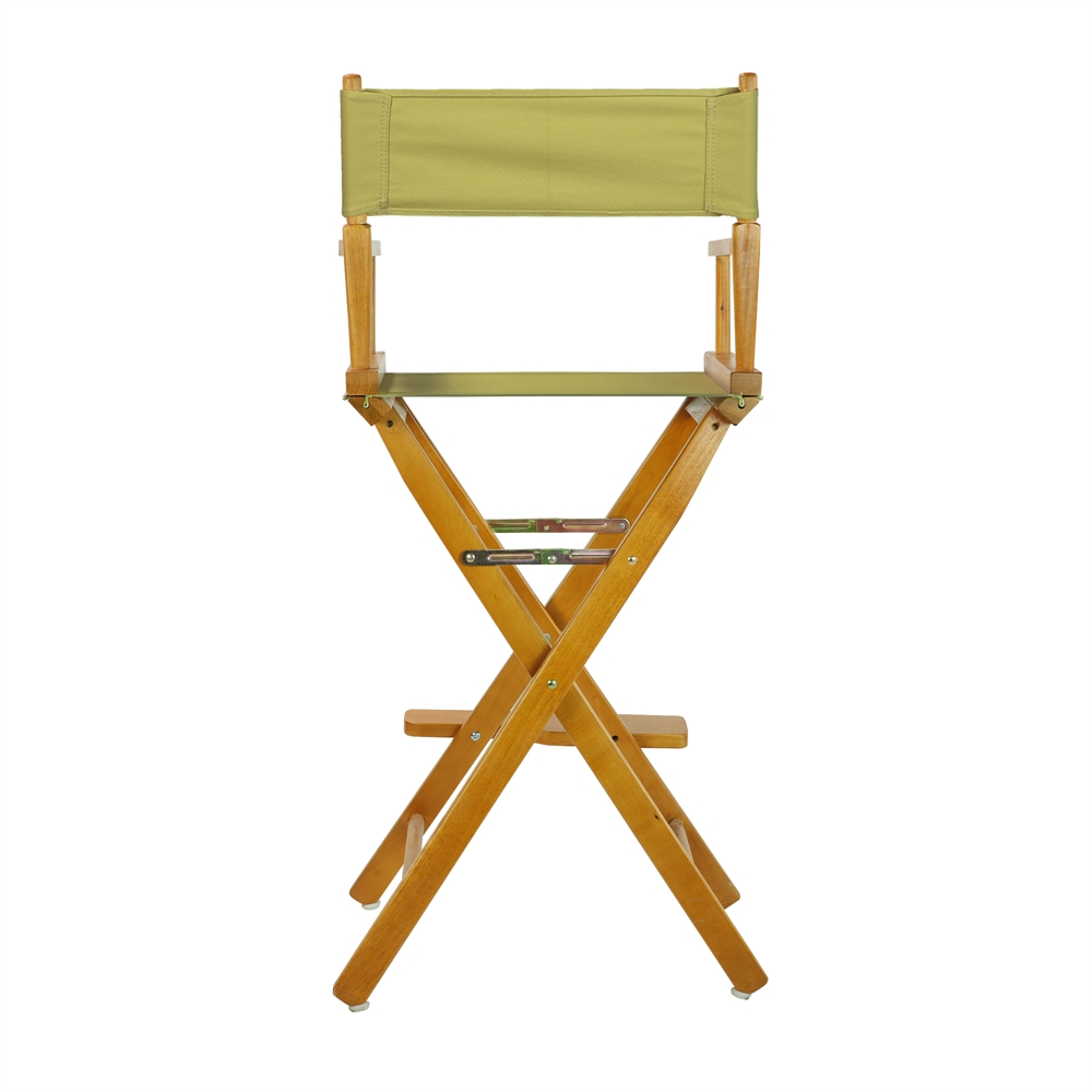 30" Director's Chair Honey Oak Frame- Olive Canvas. Picture 4