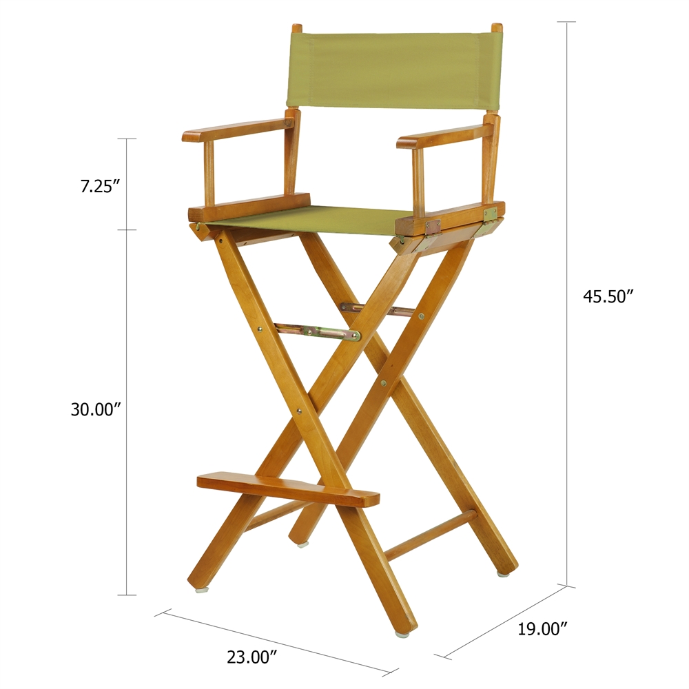 30" Director's Chair Honey Oak Frame- Olive Canvas. Picture 5