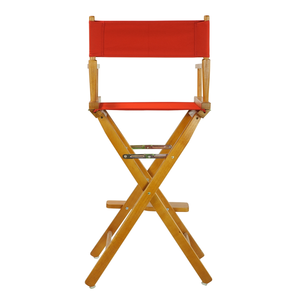 30" Director's Chair Honey Oak Frame-Red Canvas. Picture 4