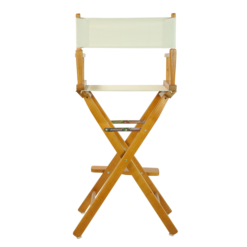 30" Director's Chair Honey Oak Frame-Natural/Wheat Canvas. Picture 4
