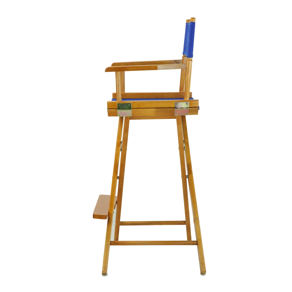 30" Director's Chair Honey Oak Frame-Royal Blue Canvas. Picture 3