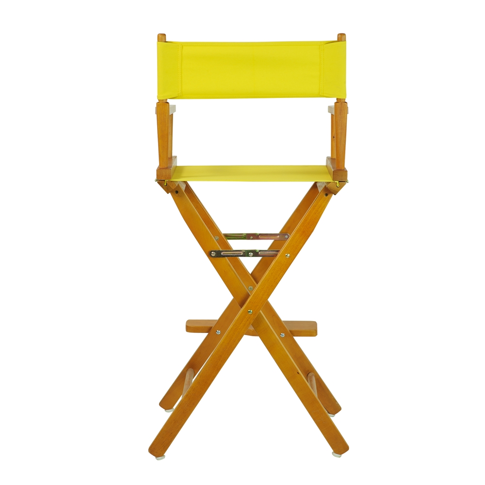 30" Director's Chair Honey Oak Frame-Yellow Canvas. Picture 4