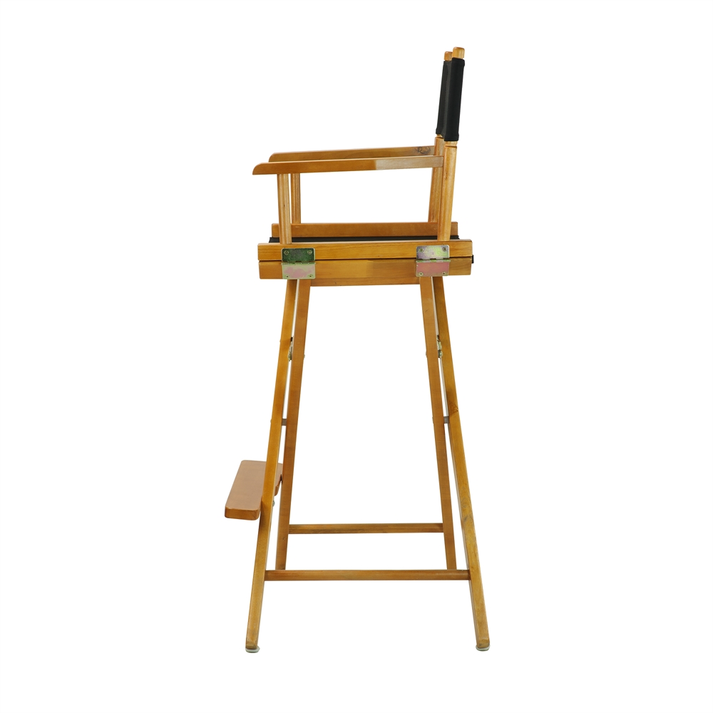 30" Director's Chair Honey Oak Frame-Black Canvas. Picture 3