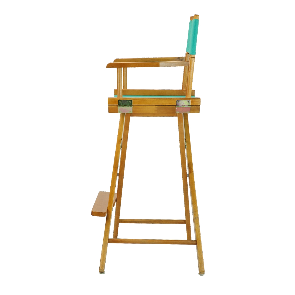 30" Director's Chair Honey Oak Frame-Teal Canvas. Picture 3