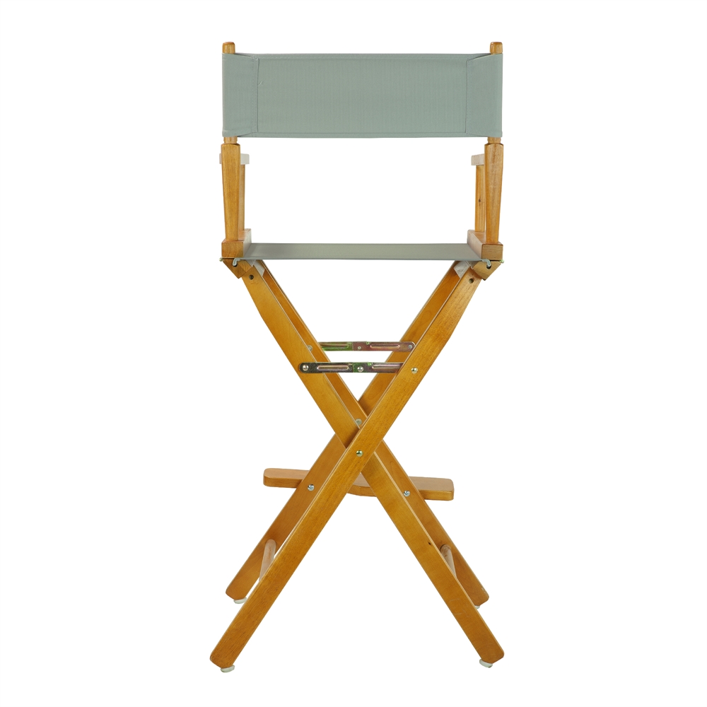 30" Director's Chair Honey Oak Frame-Gray Canvas. Picture 4