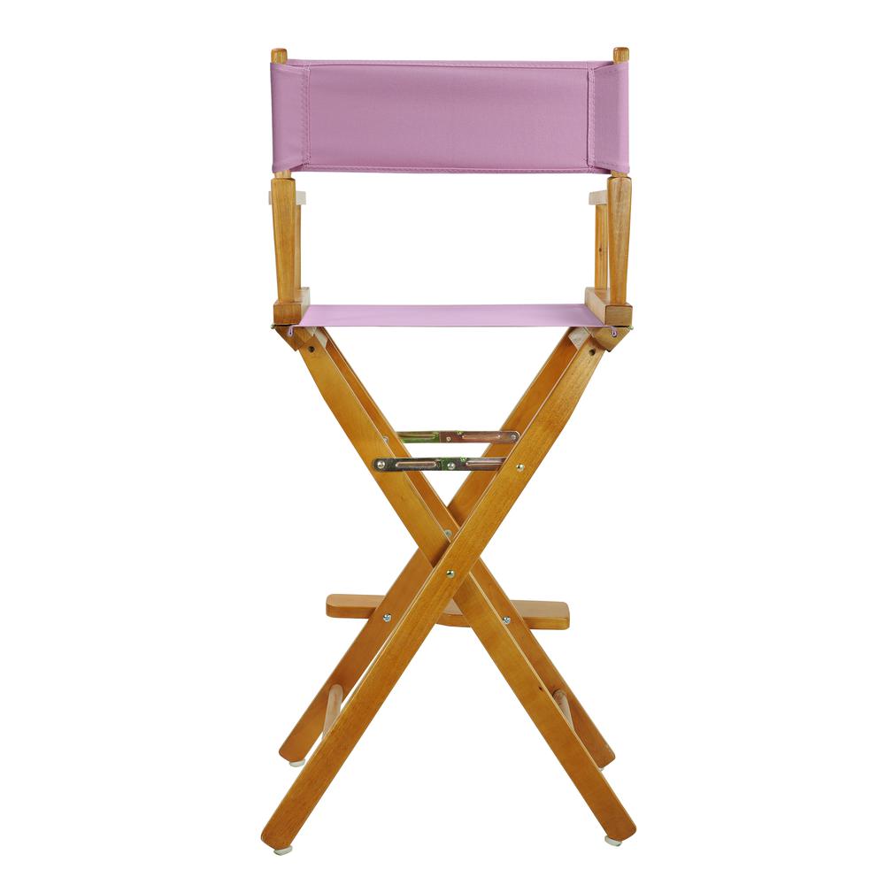 30" Director's Chair Honey Oak Frame-Pink Canvas. Picture 4