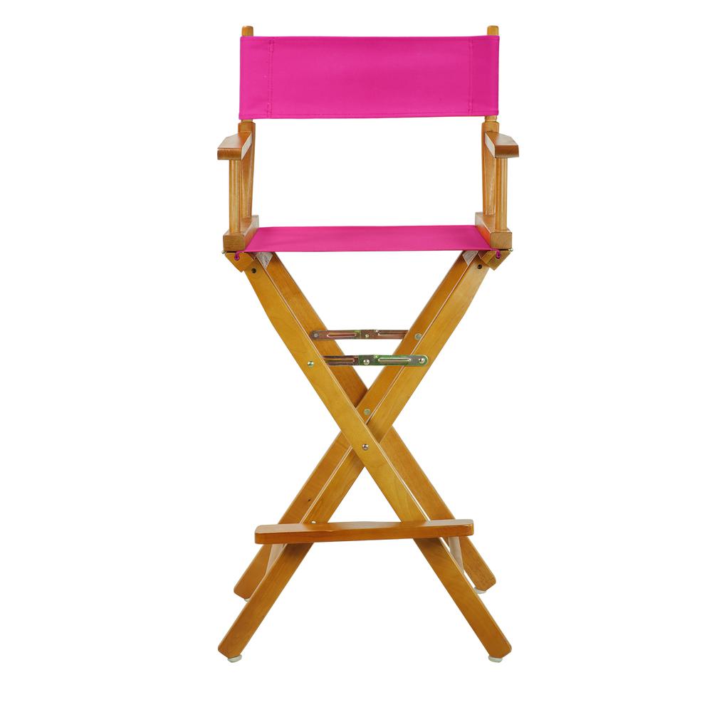 30" Director's Chair Honey Oak Frame-Magenta Canvas. Picture 1