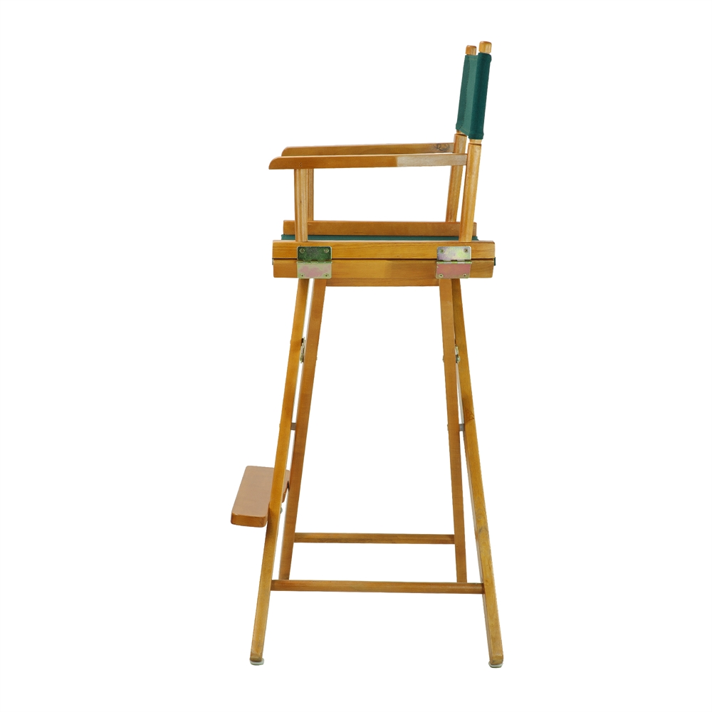 30" Director's Chair Honey Oak Frame-Hunter Green Canvas. Picture 3
