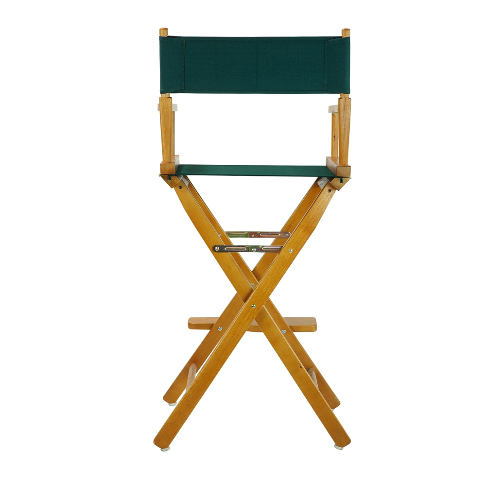 30" Director's Chair Honey Oak Frame-Hunter Green Canvas. Picture 4