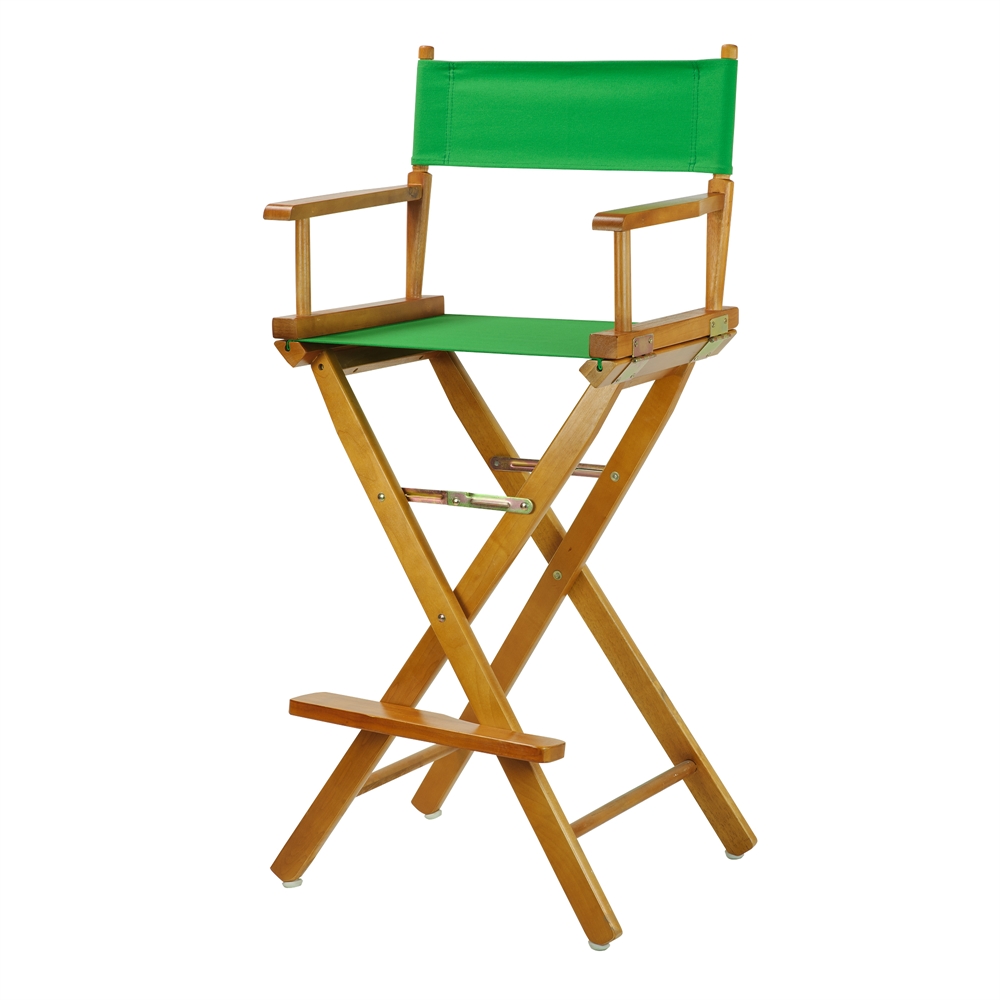 30" Director's Chair Honey Oak Frame-Green Canvas. Picture 2