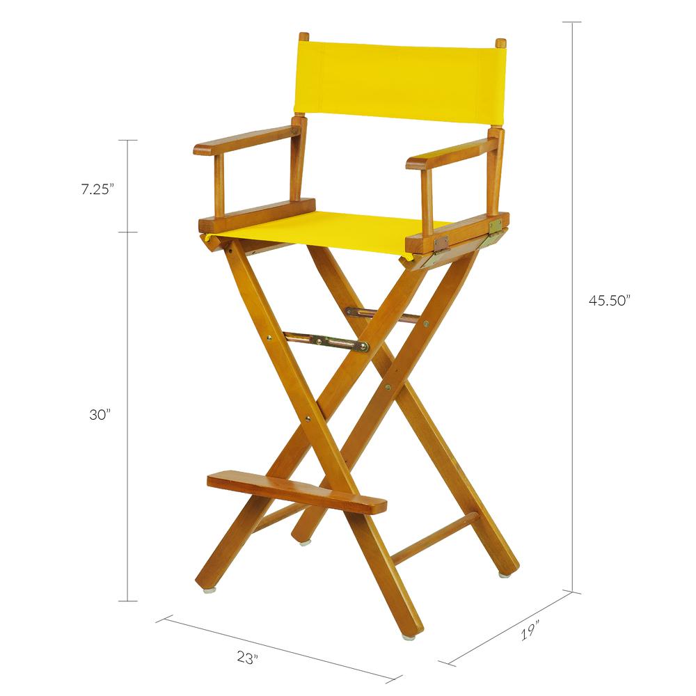 30" Director's Chair Honey Oak Frame-Gold Canvas. Picture 6