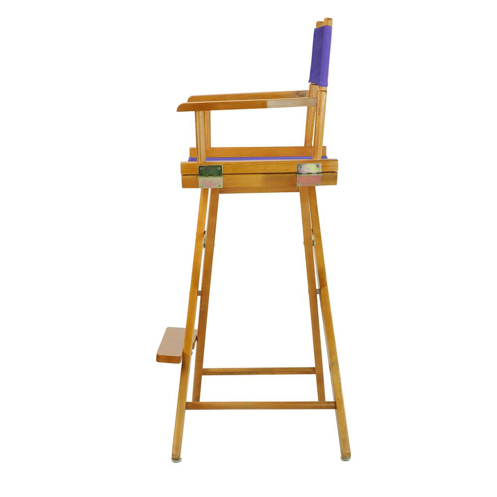 30" Director's Chair Honey Oak Frame-Purple Canvas. Picture 2