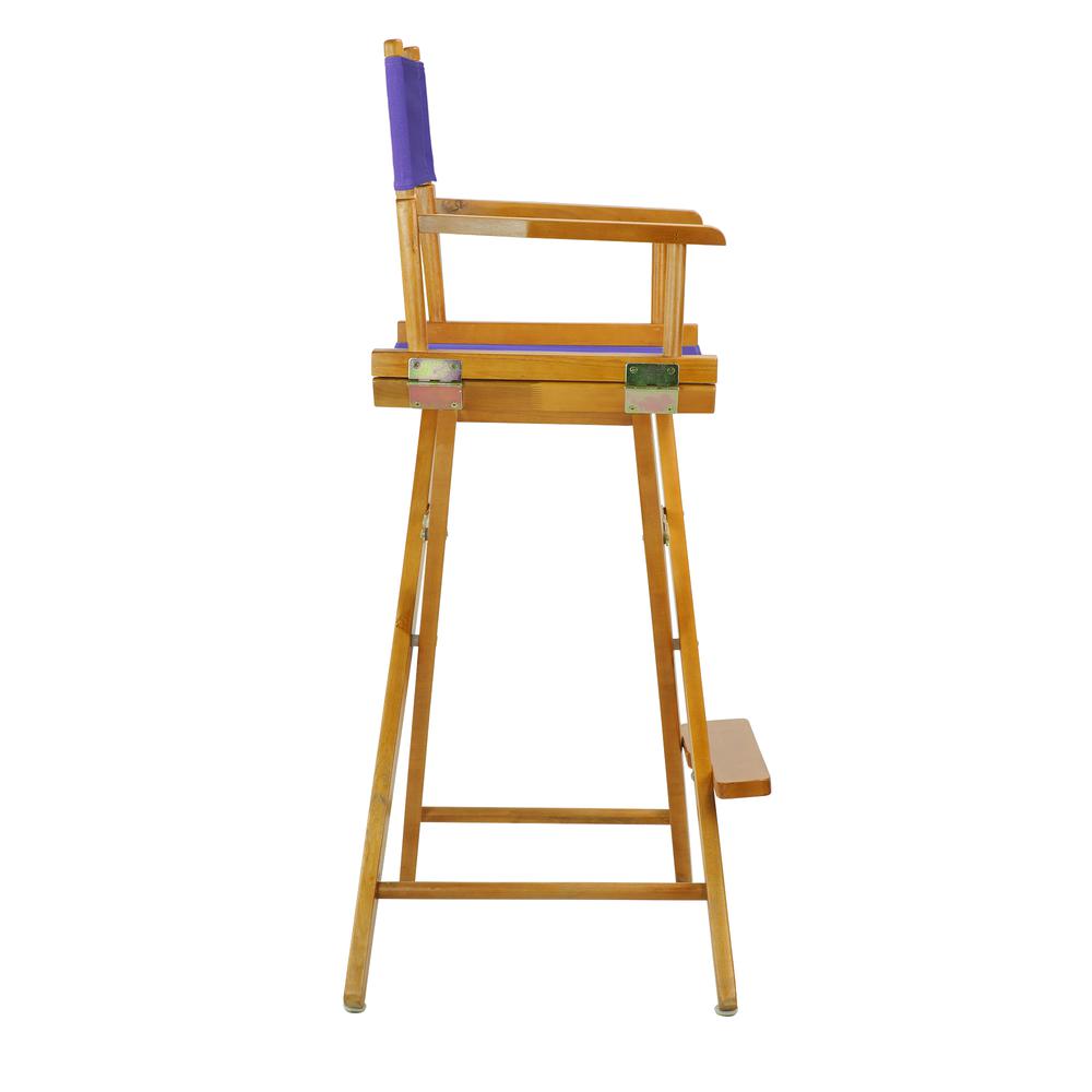 30" Director's Chair Honey Oak Frame-Purple Canvas. Picture 3