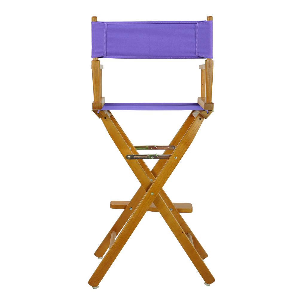 30" Director's Chair Honey Oak Frame-Purple Canvas. Picture 4