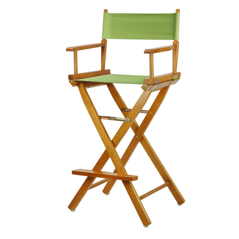 30" Director's Chair Honey Oak Frame-Lime Green Canvas. Picture 5