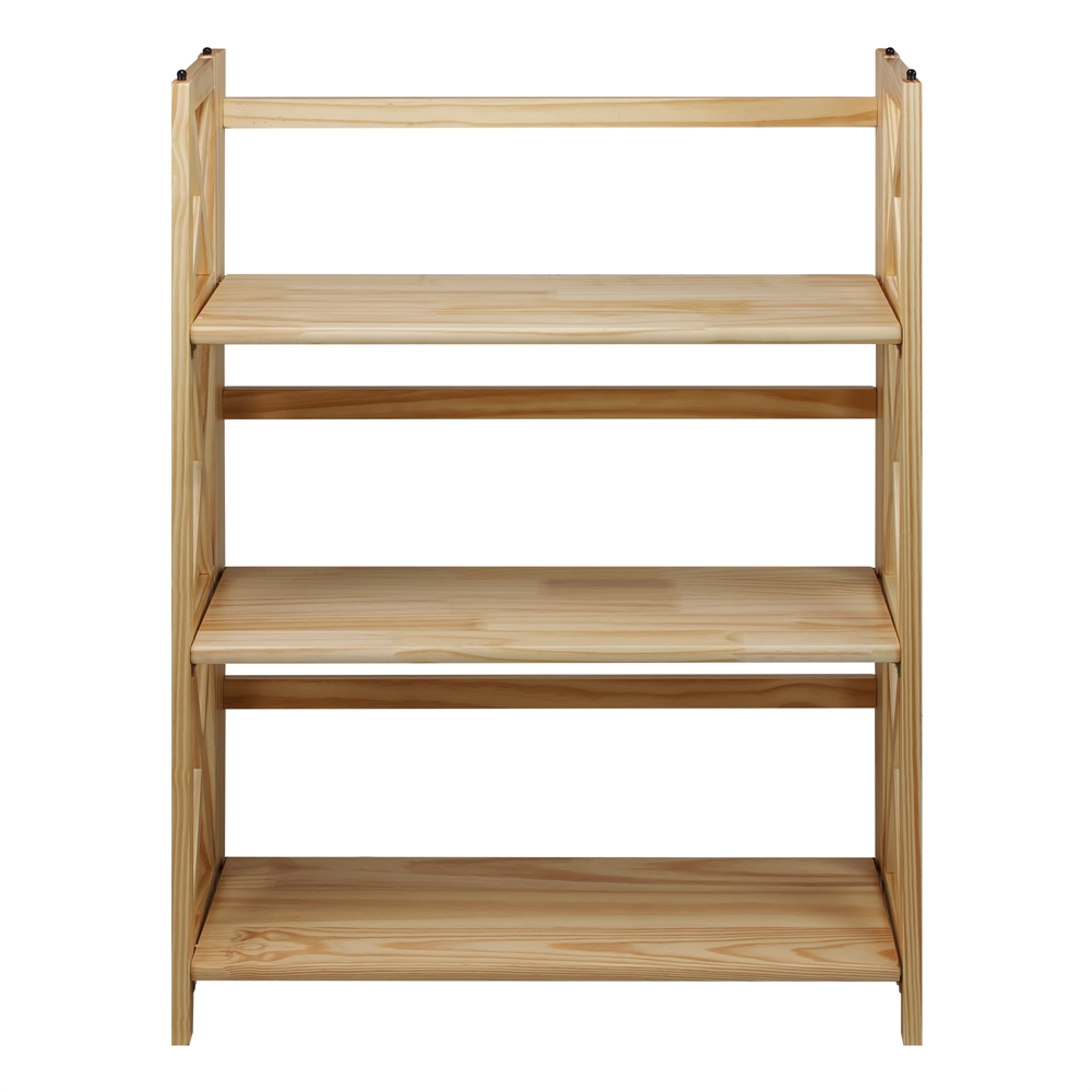 Montego 3-Shelf Folding Bookcase -Natural. Picture 1