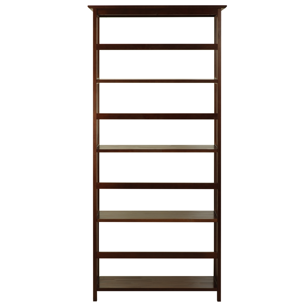 Mission Style 5-Shelf  Bookcase-Walnut. Picture 3