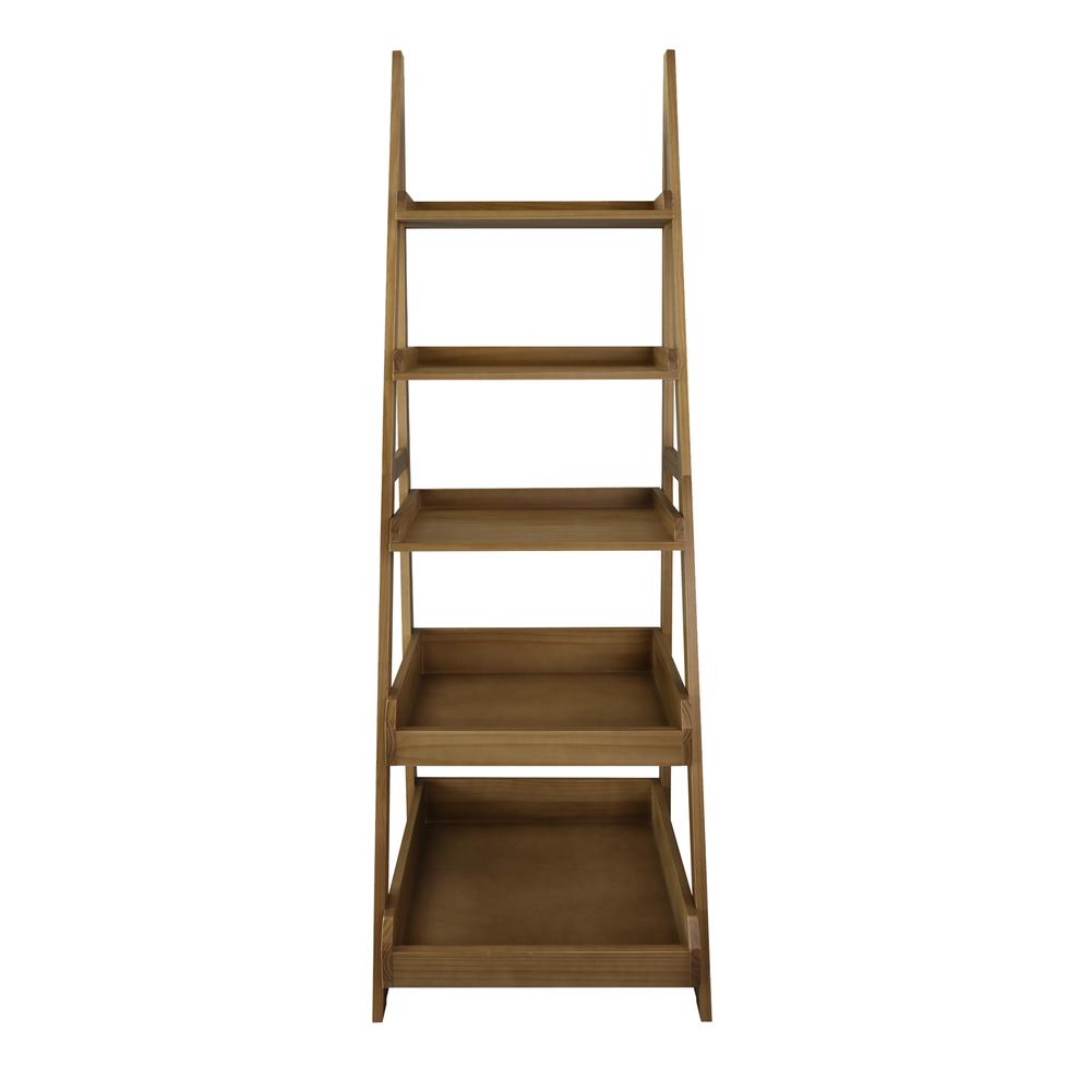 Cascade 5-Shelf Ladder Bookcase - Alpine Gray. Picture 1