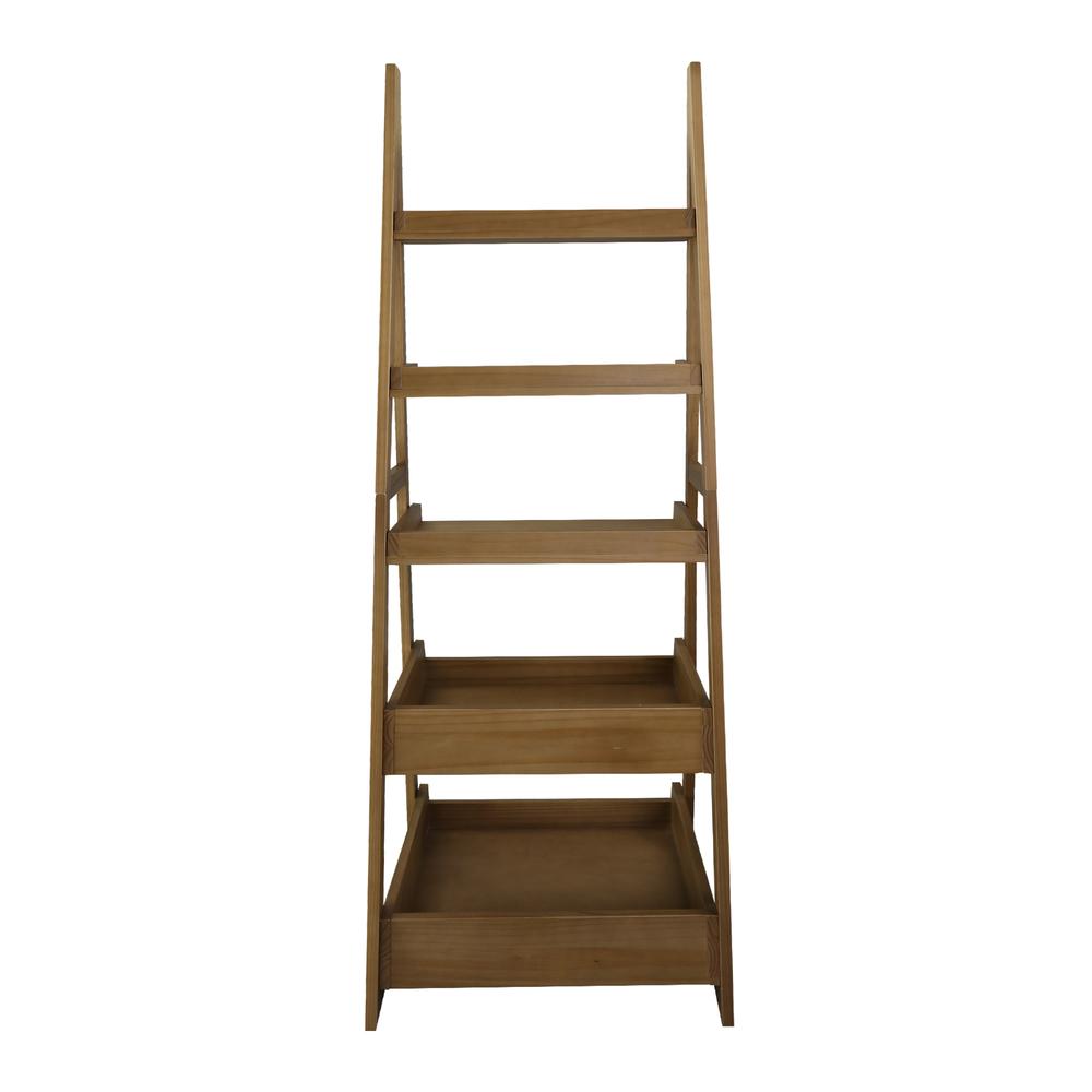 Cascade 5-Shelf Ladder Bookcase - Alpine Gray. Picture 4