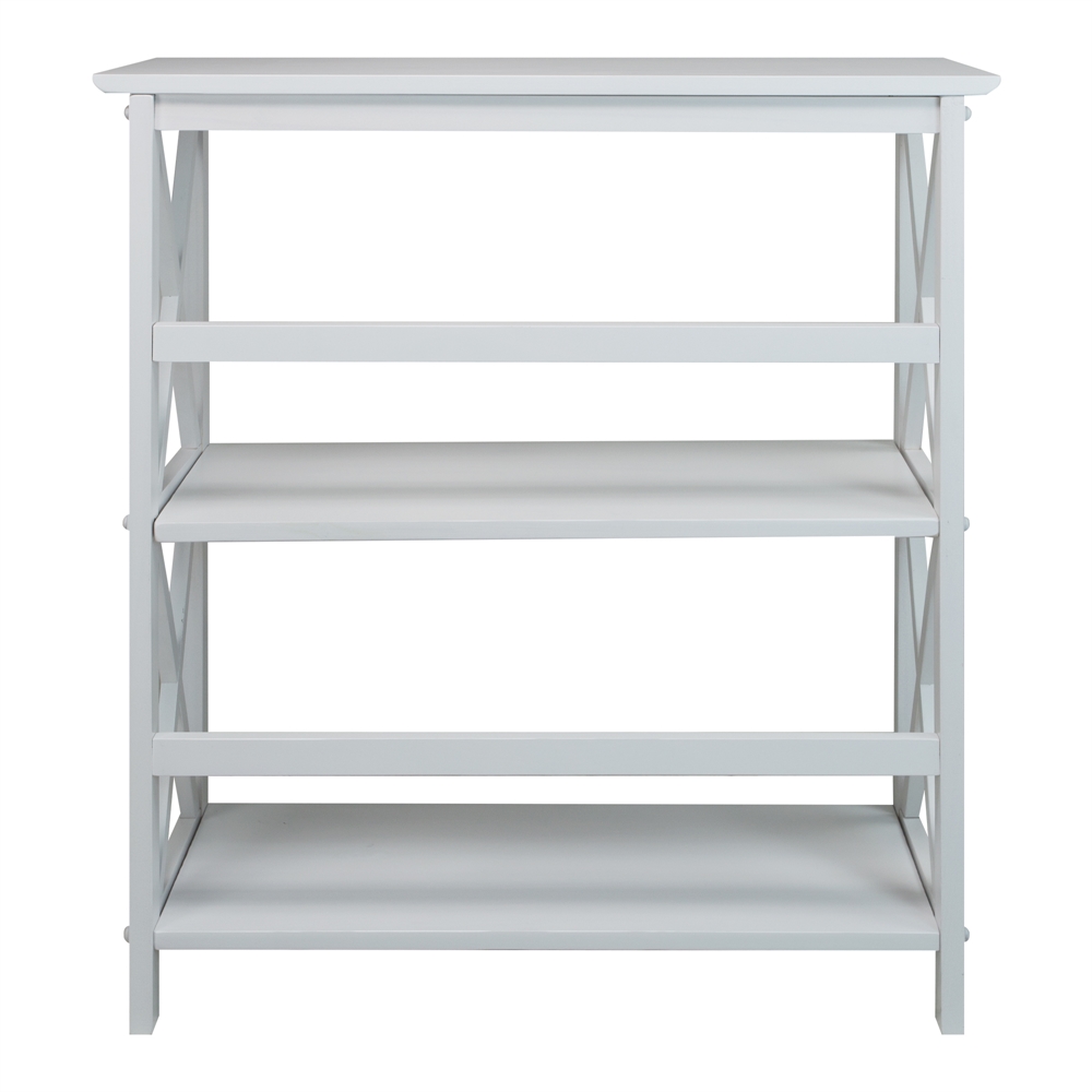 Montego 3-Shelf Bookcase-White. Picture 4