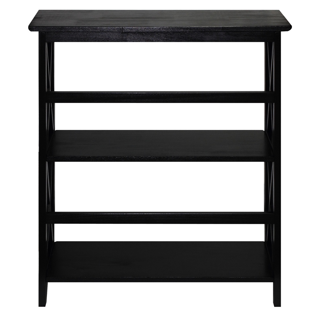 Montego 3-Shelf Bookcase-Black. Picture 3