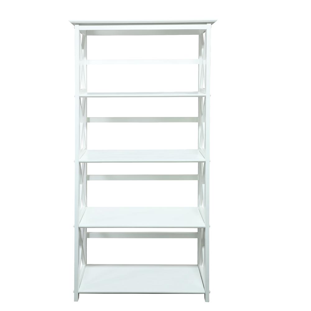 Montego 5-Shelf Bookcase-White. Picture 2