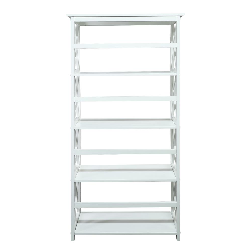 Montego 5-Shelf Bookcase-White. Picture 3
