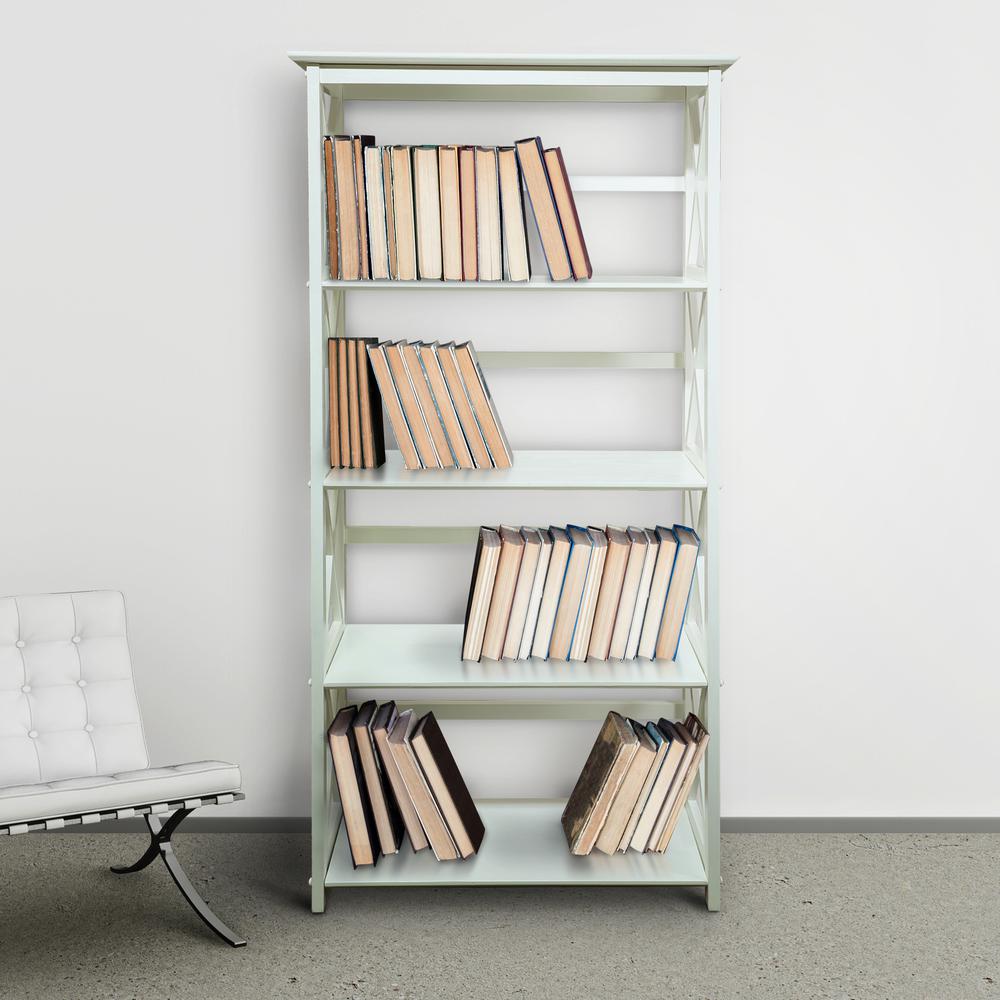 Montego 5-Shelf Bookcase-White. Picture 10