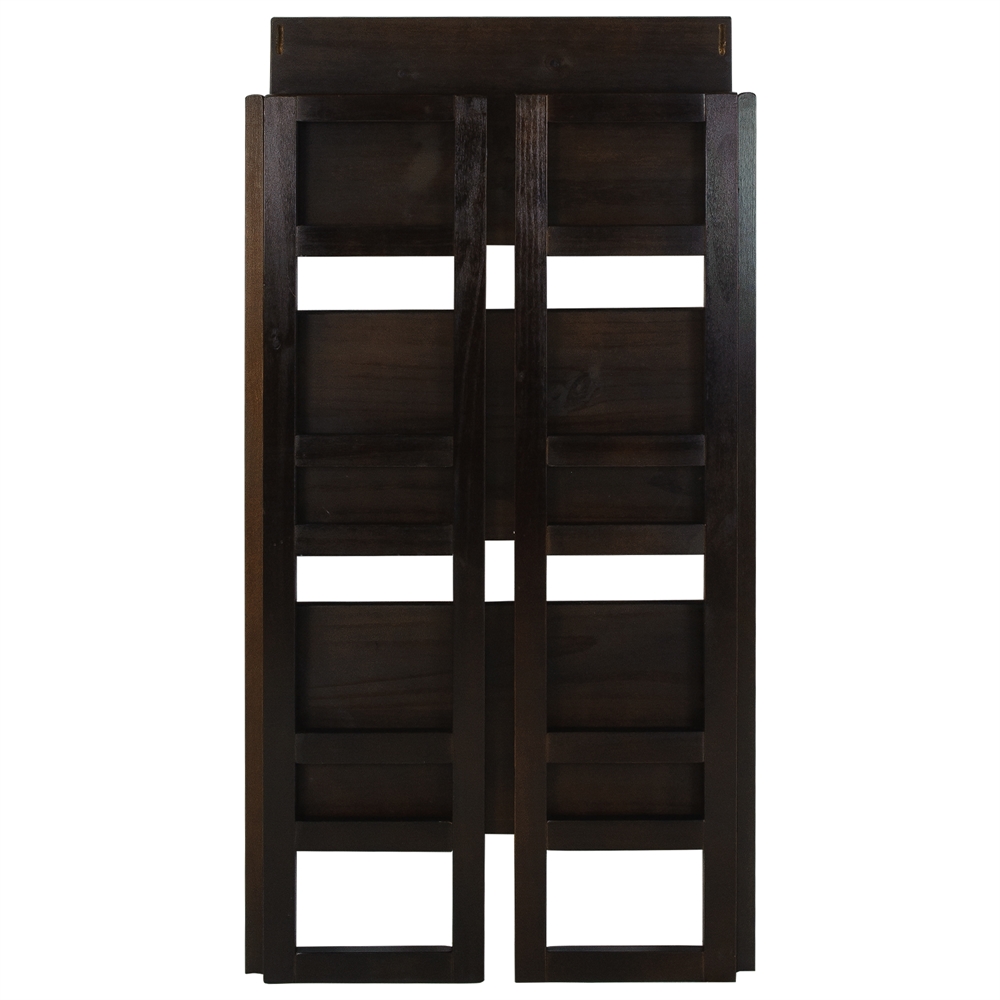 3-Shelf Folding Student Bookcase 20.75" Wide-Espresso. Picture 5