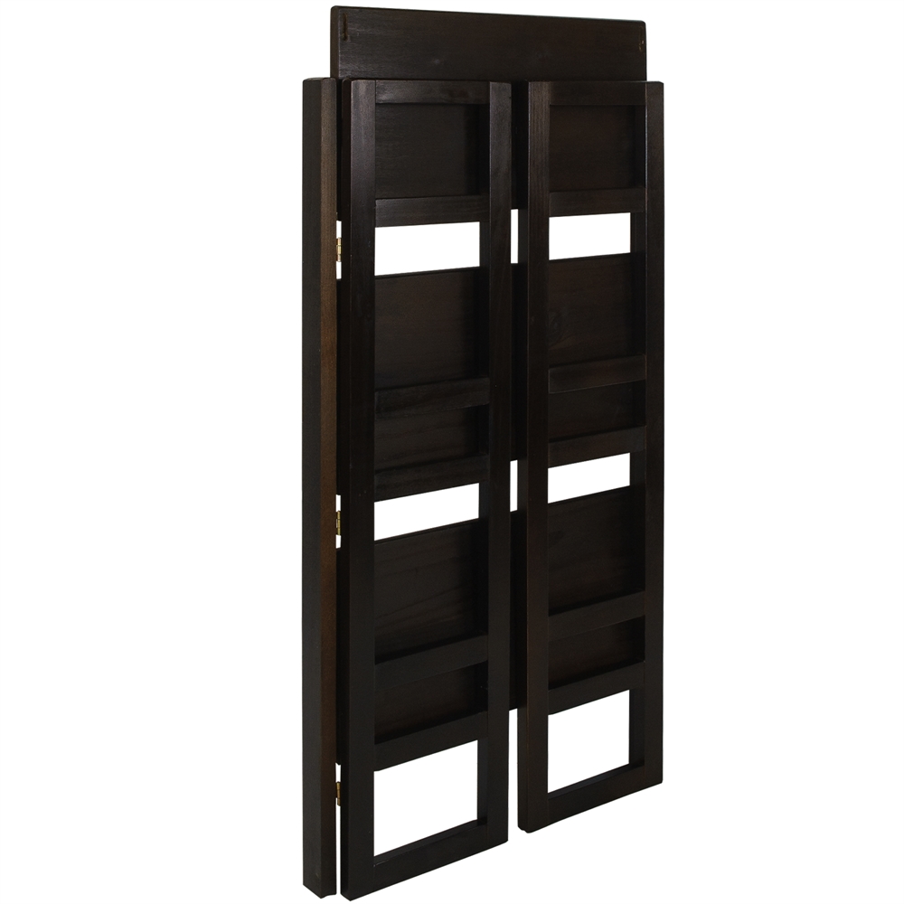 3-Shelf Folding Student Bookcase 20.75" Wide-Espresso. Picture 6