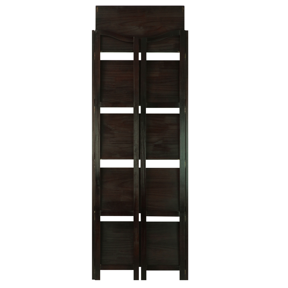 Stratford 5-Shelf Folding Bookcase-Espresso. Picture 5