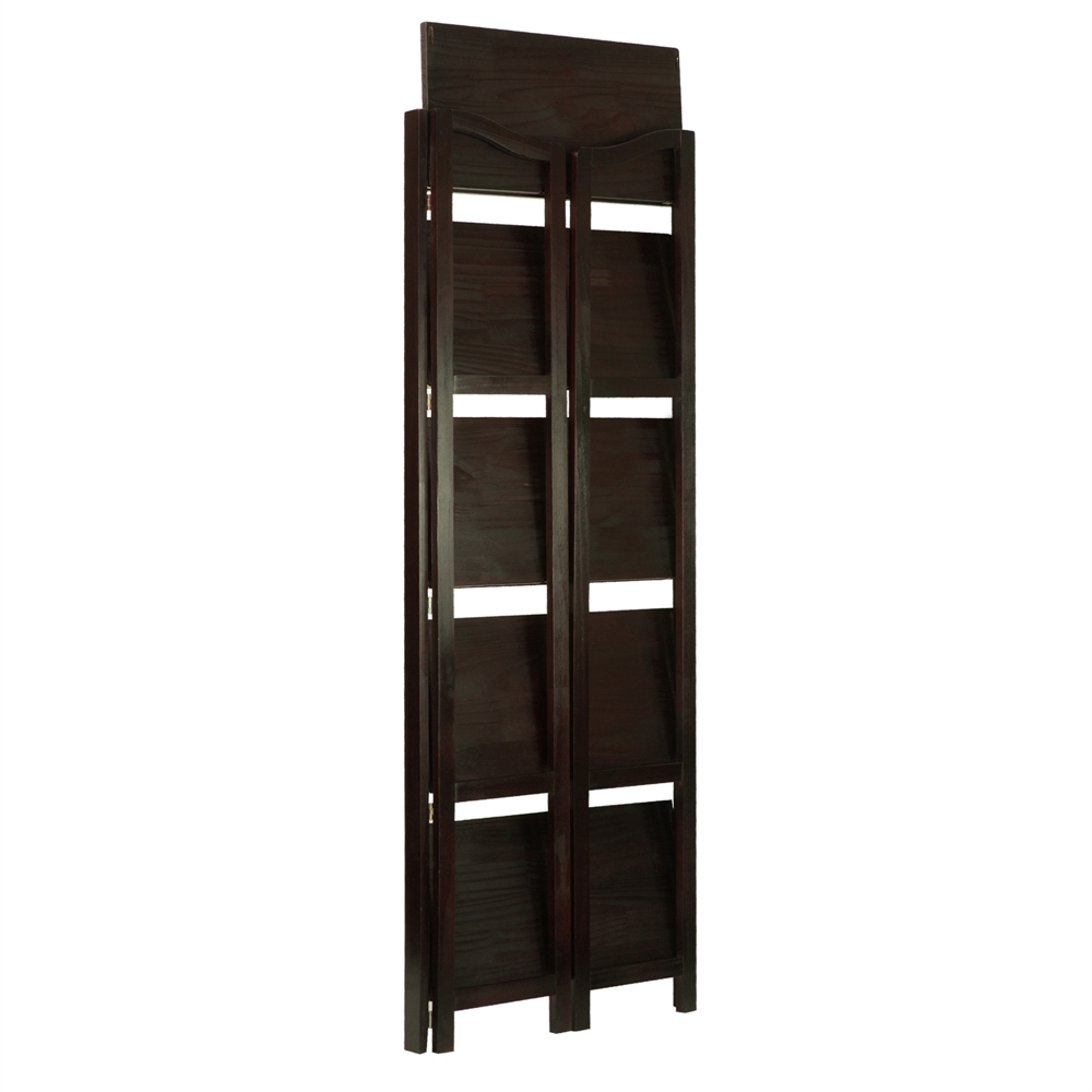 Stratford 5-Shelf Folding Bookcase-Espresso. Picture 6