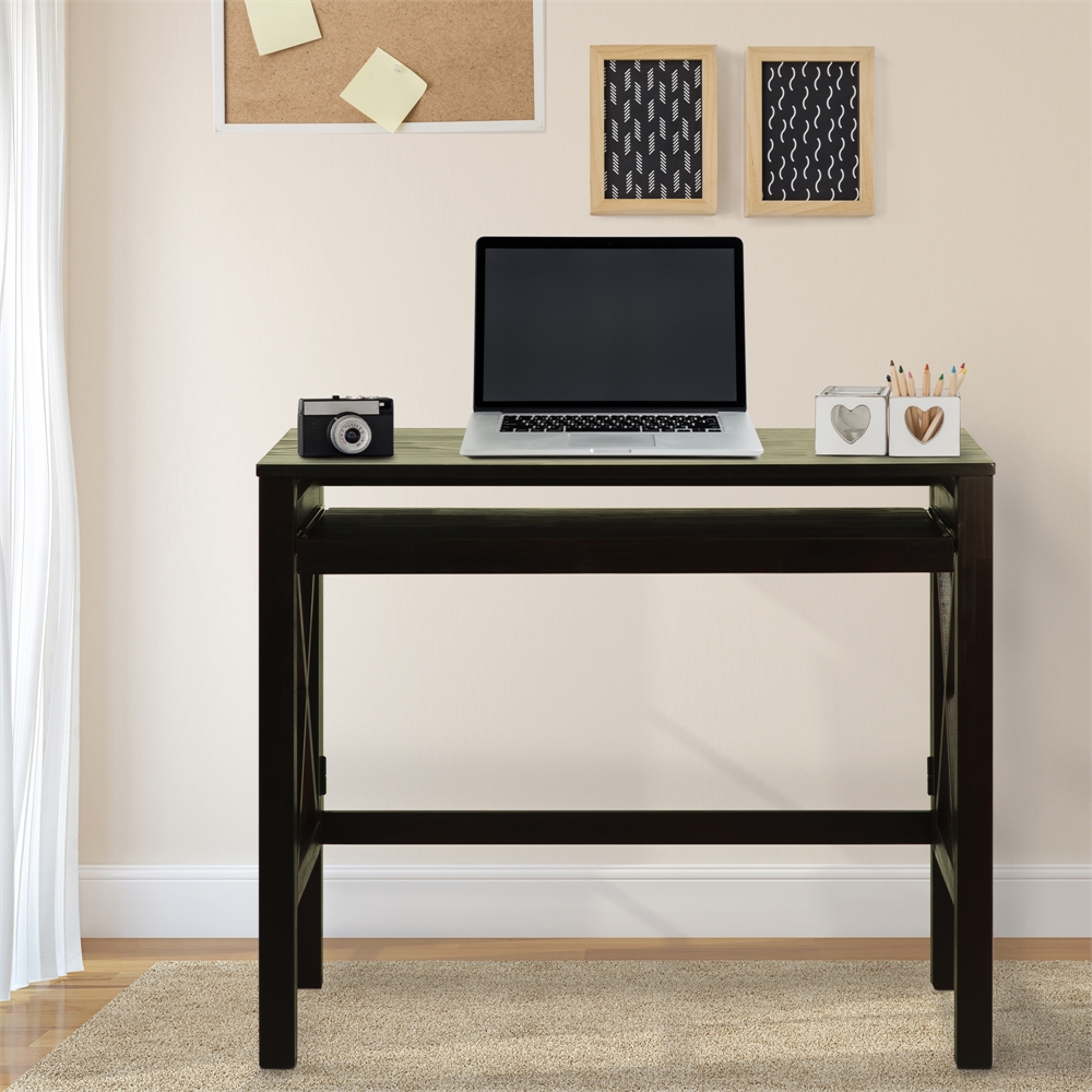Montego Folding Desk with Pull-Out-Espresso. Picture 10