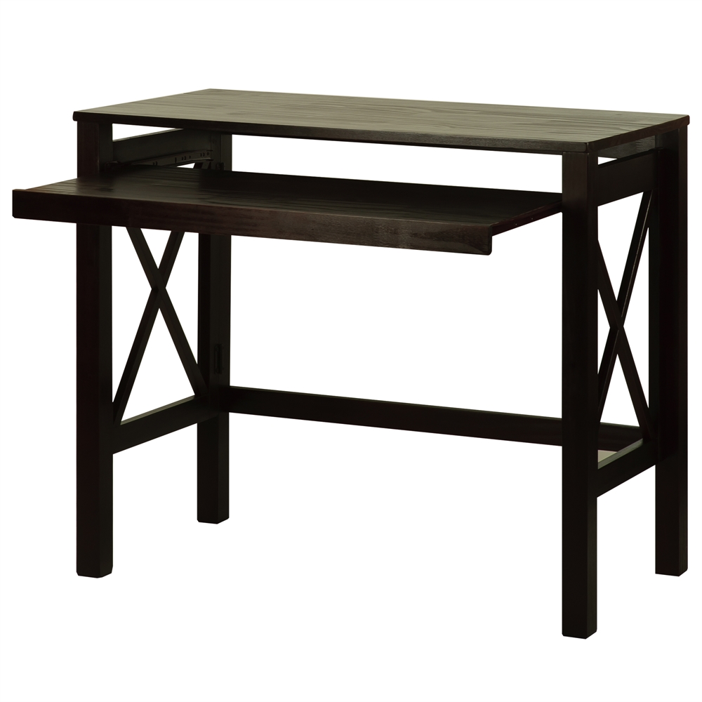 Montego Folding Desk with Pull-Out-Espresso. Picture 5