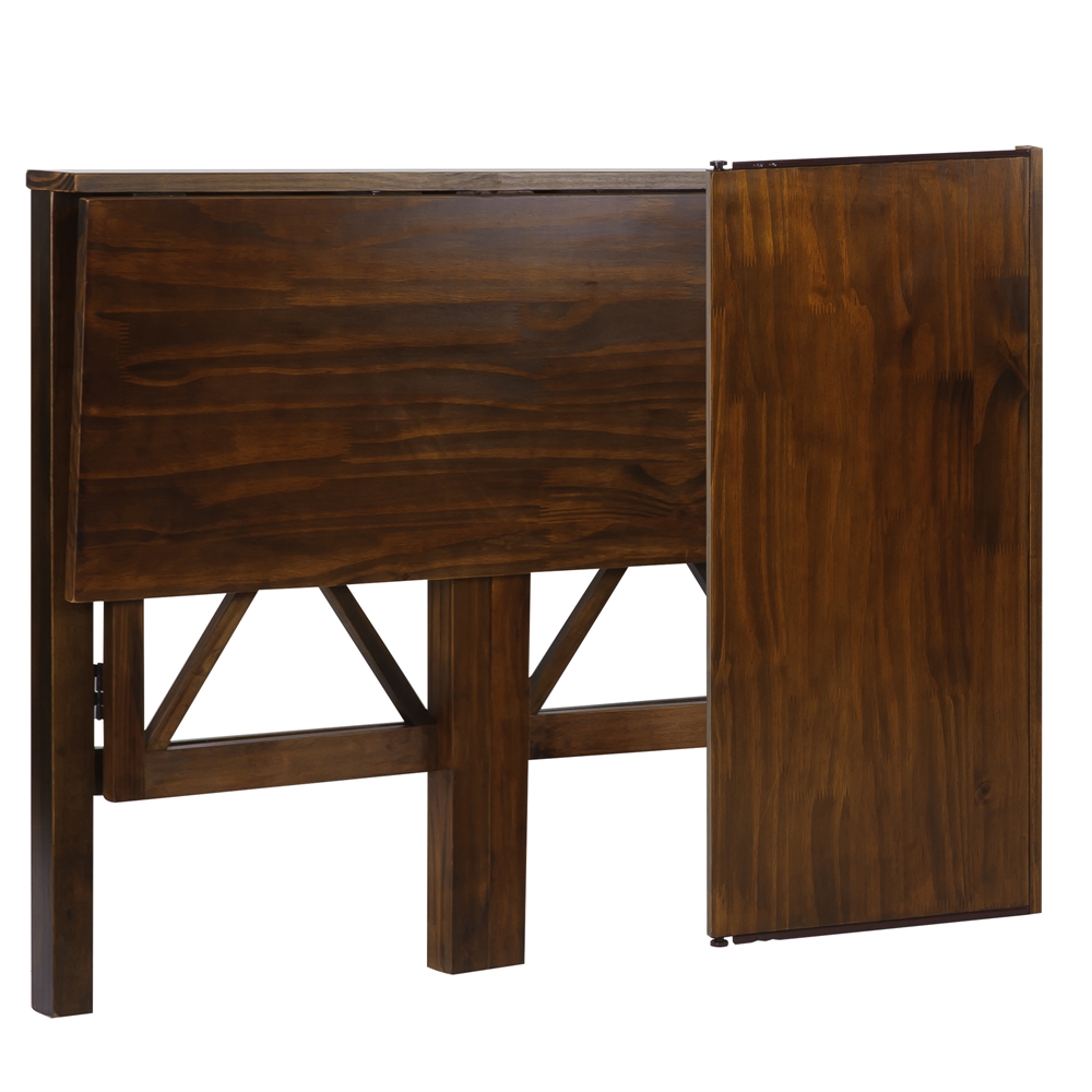 Montego Folding Desk with Pull-Out-Warm Brown. Picture 7