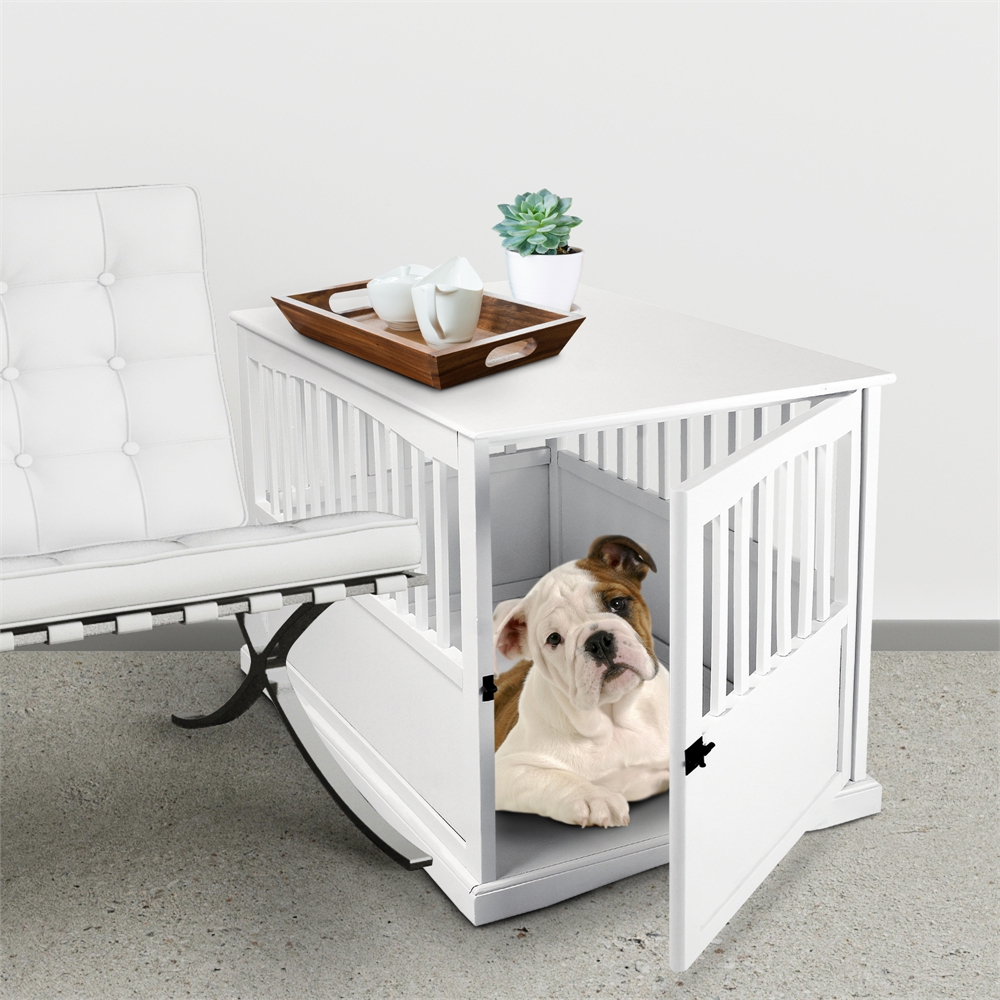 Pet Crate End Table-White. Picture 8