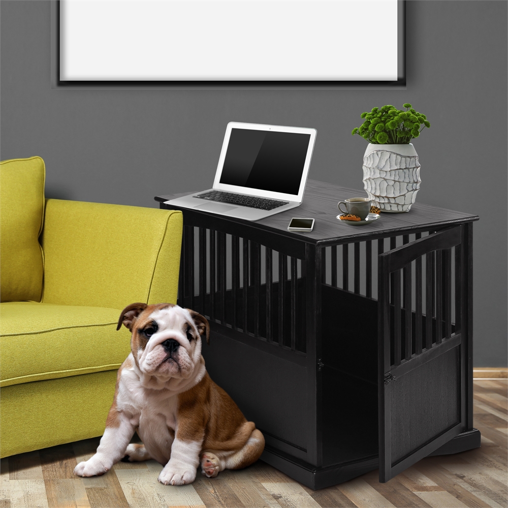 Pet Crate End Table-Black. Picture 7