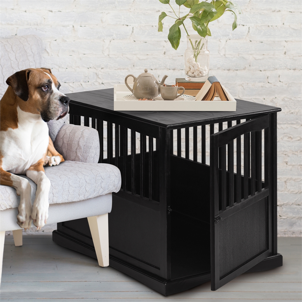 Pet Crate End Table-Black. Picture 8