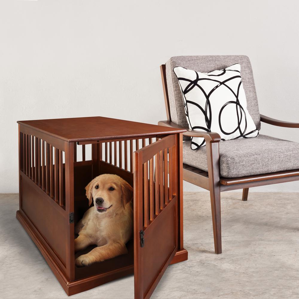 Pet Crate End Table - Walnut. Picture 9