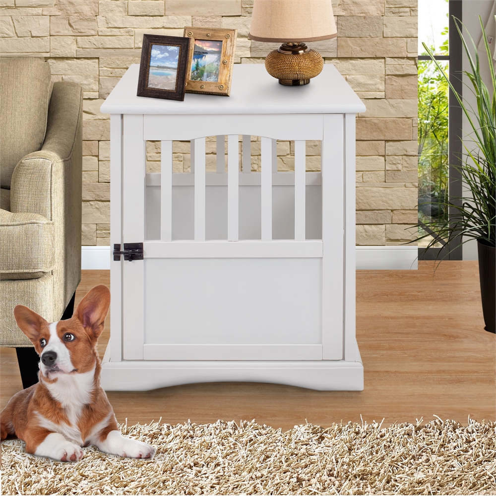 Pet Crate End Table-White. Picture 6