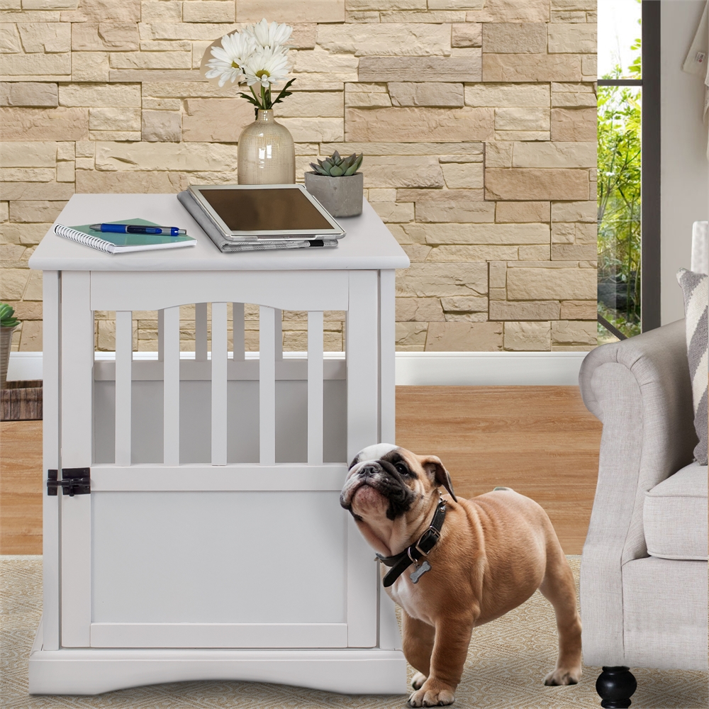 Pet Crate End Table-White. Picture 7