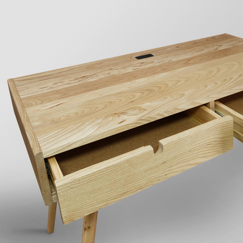 Freedom Desk with USB Ports Made of Solid American Oak. Picture 10