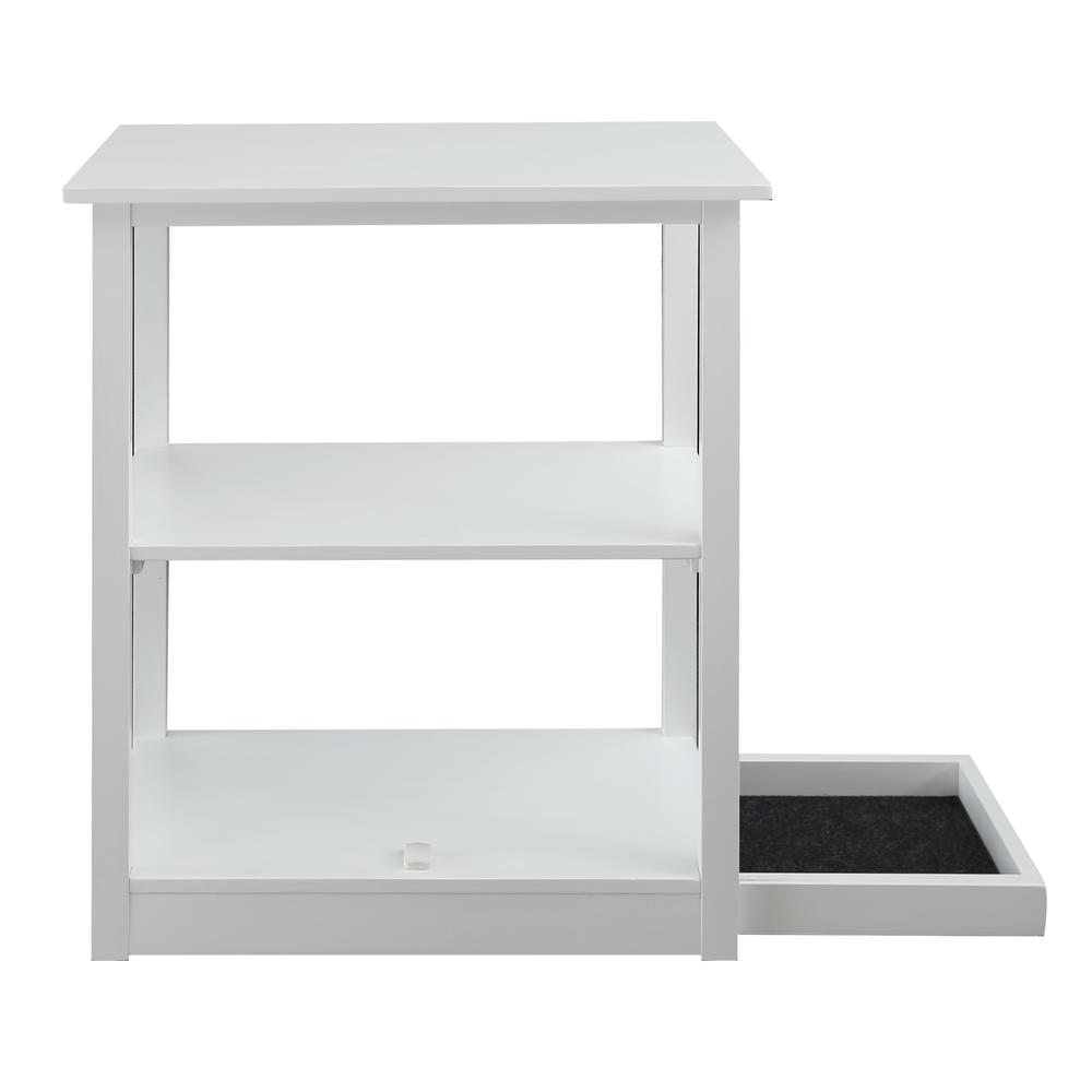 Adams 3-Shelf Bookcase with Concealed Sliding Track, Concealment Furniture. Picture 7