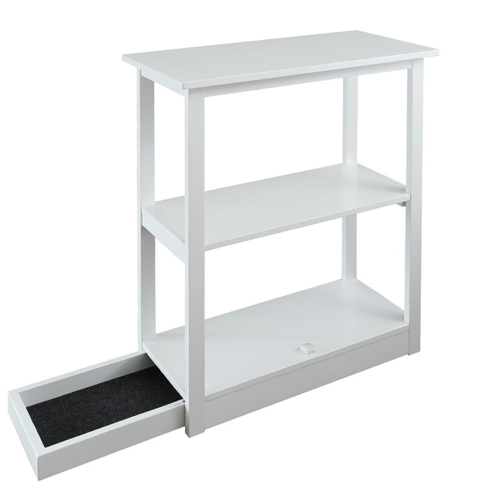Adams 3-Shelf Bookcase with Concealed Sliding Track, Concealment Furniture. Picture 9