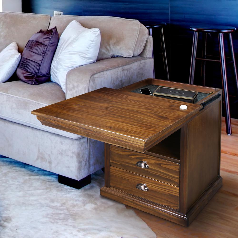 Lincoln Nightstand with Concealed Compartment, Concealment Furniture. Picture 10