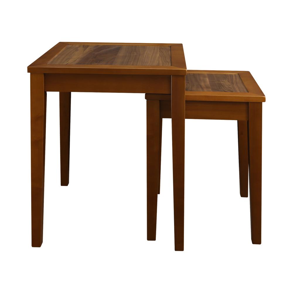 Lincoln Nesting End Tables with Concealed Compartment, Solid American Walnut Top. Picture 2