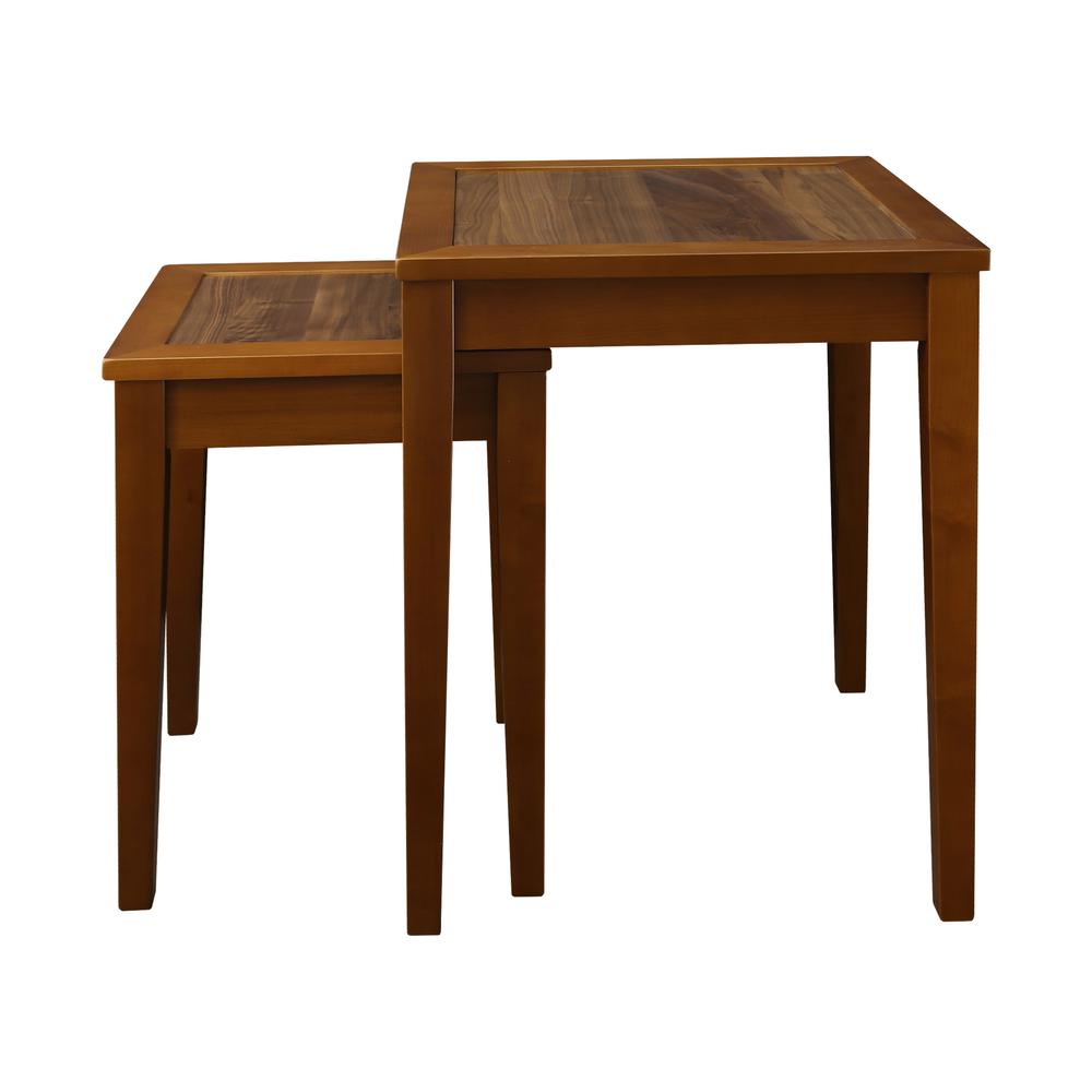 Lincoln Nesting End Tables with Concealed Compartment, Solid American Walnut Top. Picture 3