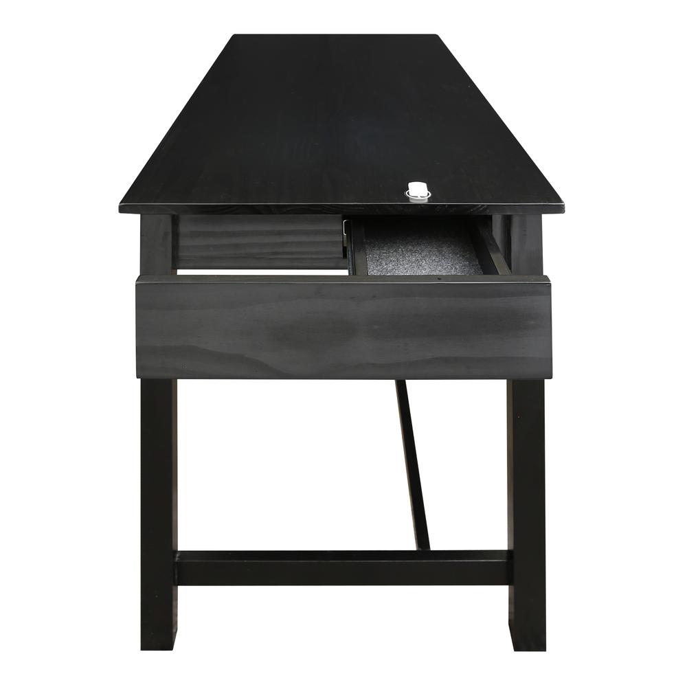 Jefferson Work Desk with Concealed Side Drawer, Concealment Furniture. Picture 7
